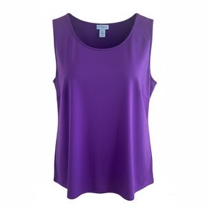 Maggie Barnes Purple Tank Top 2XL by Catherine’s Stretchy Layering Blouse